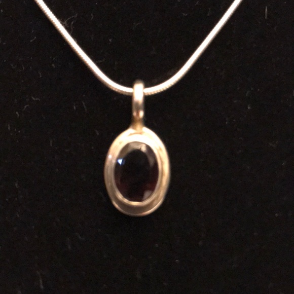 Jewelry - Genuine 925 silver & blk onyx stone pendant Jewelry - Genuine 925 silver & blk onyx stone pendant